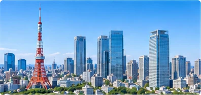 東京タワーが見える都心のオフィス街